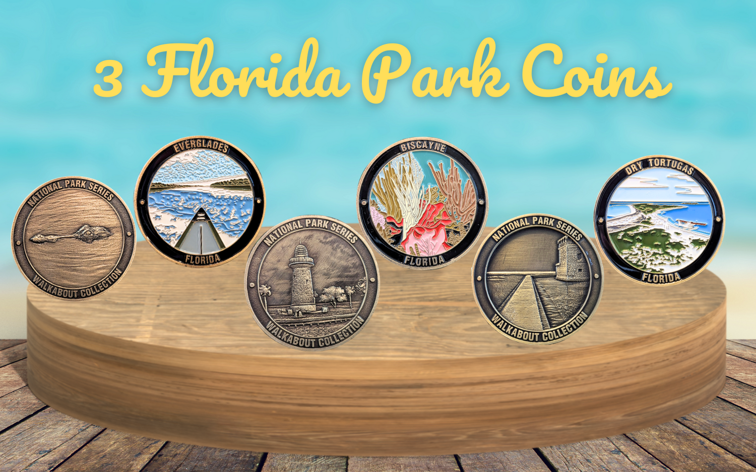 FLORIDA NATIONAL PARKS CHALLENGE COINS BUNDLE