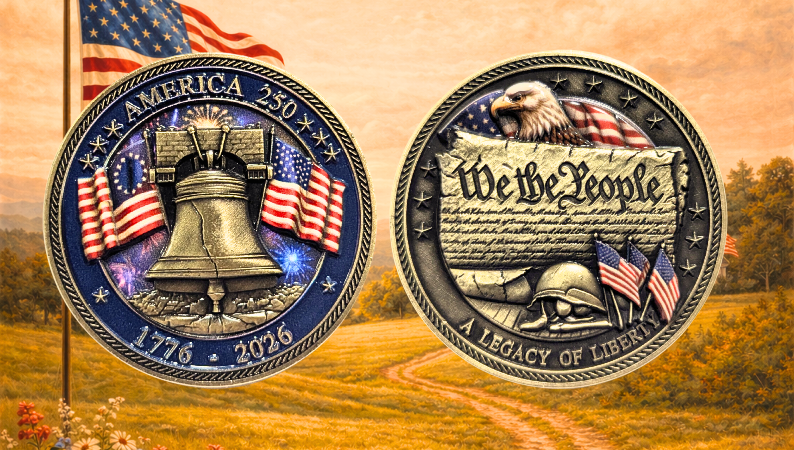America 250th Anniversary | Challenge Coins | Walkabout Collection