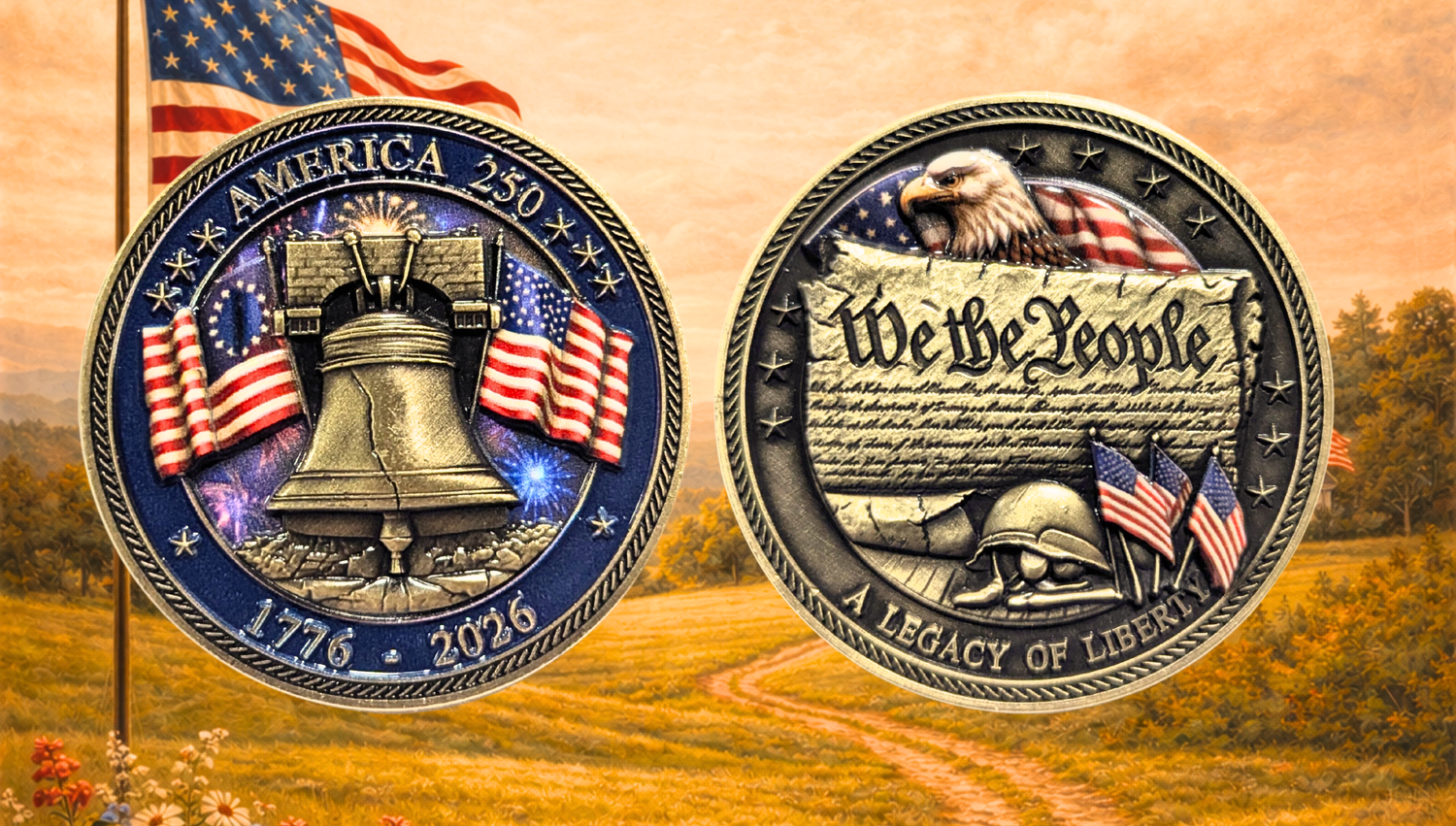 AMERICA 250TH ANNIVERSARY CHALLENGE COIN