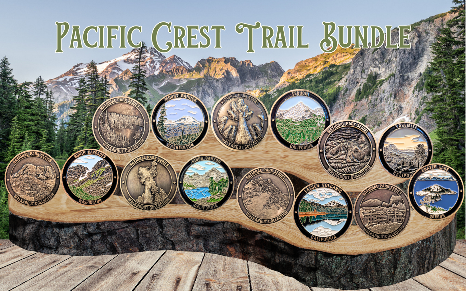 PACIFIC CREST TRAIL NATIONAL PARKS CHALLENGE COINS BUNDLE