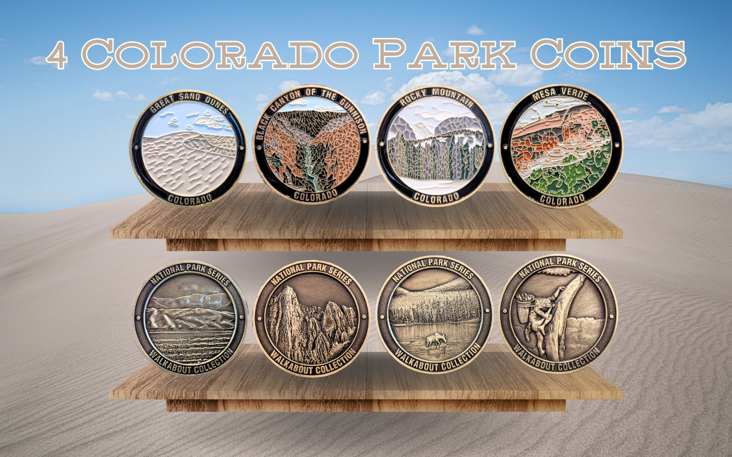 COLORADO NATIONAL PARKS CHALLENGE COINS BUNDLE