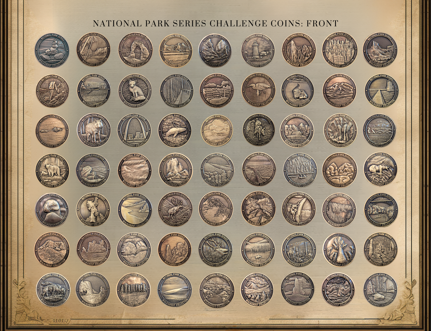 COMPLETE NATIONAL PARKS CHALLENGE COIN SET