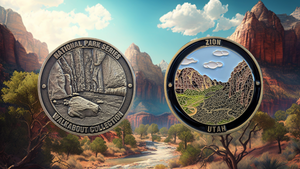 UTAH NATIONAL PARKS CHALLENGE COINS BUNDLE