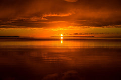 Fine art print of an explosive sunrise over the Everglades National Park in southern Florida. 