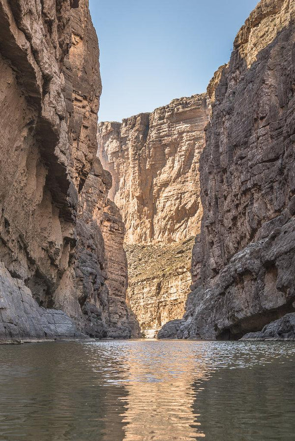 Fine Big Bend National Park photography print of the Rio Grande river carving through stone to create the Santa Elena Canyon.