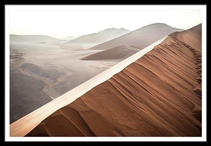 Framed fine photographic and art print of sunrise at Dune 45 in the Namib Desert's Sossusvlei area in Namibia.